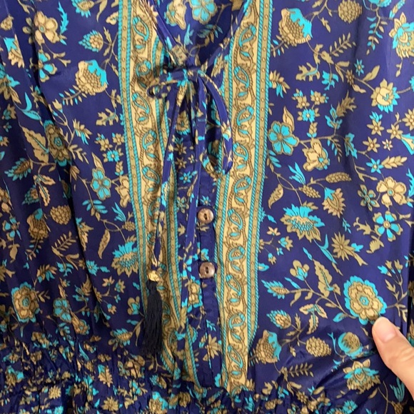 Evereve Raga Sapphire boho print romper sz S - Picture 7 of 14